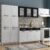 Armário de Cozinha Compacta de Aço Completa Star New 14 Portas 2 Gavetas Branco/Preto – Pnr Móveis