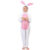 Fantasia De Páscoa Coelho Branco E Rosa Infantil Com Capuz