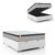 Cama Box Baú Colchão Casal Molas Ensacadas Real 138x188x68cm Linho Branco / Preto Inducol – Suporta até 130kg por Pessoa