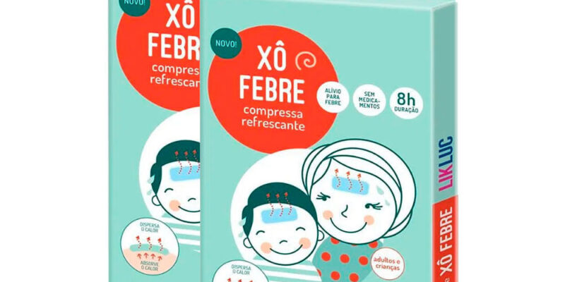 Kit 2 Xô Febre Compressa Adesiva Refrescante LikLuc 4 Unidades