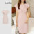 Lovito Vestido elegante liso plissado para mulheres L118ED449