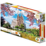 QUEBRA CABEÇA SAGRADA FAMÍLIA 500 PEÇAS GGB BRINQUEDO PUZZLE TURÍSTICO BARCELONA BASÍLICA IGREJA ESP