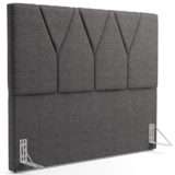 Cabeceira Cama Box Casal King 195cm Aura Linho W01 Cinza Escuro – Mpozenato