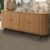 Balcão Buffet Premium 100% Mdf 4 Portas 1 Prateleira Freijó/Preto – Panorama Móveis