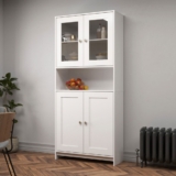 Armário de Cozinha 4 Portas 2 Prateleiras Branco – Decibal