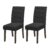 Conjunto Com 2 Cadeiras Estofada Sala de Jantar Dubai Castanho / Preto Dobuê