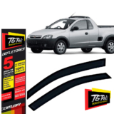 Calha de Chuva Chevrolet Montana 2003 a 2010 2 portas TG Poli Defletor Portas Protetor Janelas Fumê