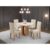 Conjunto Sala de jantar Chiara Mesa Redonda com 4 Cadeiras Vênus Mel/Blonde/Bege