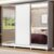 Guarda Roupa Casal 100% MDF Madesa Royale 3 Portas de Correr com Espelho com Pés – Branco