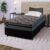 Conjunto Cama Box c/ Molas Ensacadas Montreal Cinza Solteiro 96x203x64