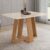 Mesa de Madeira Lins com Vidro Canto Reto Nature/Off White – Henn