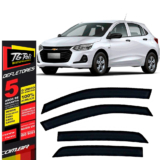 Calha de Chuva Chevrolet Onix Hatch 2020 a 2026 TG Poli Defletor 4 portas Protetor Janelas Fumê