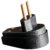 Plugue Macho Angular Ilumi 2 Pinos 10A 250V Preto – 1414