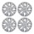 Calota Aro 14″ Prata Mod Onix Prisma 2017 / 2020 (Jogo c/ 4 Calotas) Grid – 373CB-PTA-E