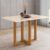 Mesa de Madeira Natalí com Vidro Nature/Off White Sc74 – Henn