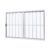Janela de Aluminio de Correr Lateral 100x150cm 2 Folhas com Grade e Vidro Liso Slim ModularRamassol