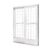 Porta de Aço de Correr e Postigo 215x160cm 2 Folhas com Grade Quadriculada Qualitysol Ramassol Direita