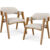 Kit 02 Cadeiras Para Sala de Jantar e Estar Living Estofada Suran L02 Linho Cru – Lyam