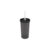 Copo com Tampa e Canudo Coza Nutri 500 ml Preto Fumê