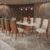 Mesa de Jantar 8 Lugares Luxury com Vidro Mel/Off White/Bronze – Viero Móveis
