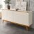 Balcão Buffet Ares Lux 4 Portas 2 Prateleiras Off White – Tebarrot