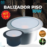 Balizador Spot LED Embutir Chão Piso Jardim 10W Luz Quente e Verde IP65 Bivolt 60Hz