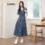 Lovito Vestido Boho Ditsy Floral Structure Line Colorblock para mulheres L99ED335
