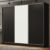 Guarda Roupa Casal 100% MDF Madesa Royale 3 Portas de Correr – Preto/Preto/Branco