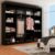 Closet Ele e Ela 8 Prateleiras Malbec Preto Fosco – Panorama Móveis
