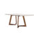 Mesa de Jantar Munique 180cm Madeira e Vidro Mobillare Premium Top
