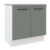 Balcão Armário de Cozinha 80 cm 2 Portas Branco/Cinza Agata Madesa