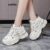 (Trendy) Lovito Sapatos casuais lisos para pai tênis respirável para mulheres LFA67248