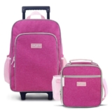 Conjunto de Mochila com Rodinhas Junior e Lancheira Térmica c/ 2 Compartimentos – Jacki Design
