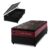 Conjunto Box Baú Toronto Preto 88x188x73 c/ Molas Ensacadas