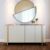 Balcão Buffet Copacabana 4 Portas 2 Prateleiras Off White/Nogueira/Dourado – Colibri