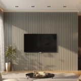 Painel Ripado de PVC 4 Barras de 2,70mX0,15cm Venda em (1,62m²)  Cinza