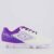 Chuteira Umbro Adamant Top Speed Campo Juvenil Branca e Roxa