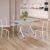 Conjunto Sala de Jantar Mesa Retangular 100x60cm Tampo Granito Topázio 4 Cadeiras Rio Marrom/Branco