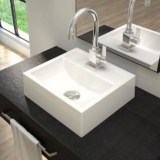 Cuba de Apoio Quadrada C01 Para Banheiro Q32W Branco – Lyam Decor