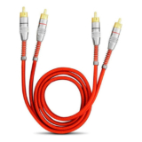 CABOS RCA 1 METRO VERMELHO BLINDADO PARA USO AUTOMOTIVO E-TECH