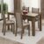 Conjunto Sala de Jantar Mesa Tampo de Vidro 4 Cadeiras Rustic/Crema/Hibiscos Suzy Madesa