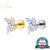 Piercing Labret Titânio Orelha Nariz Tragus Zircónia Cravejada 4 Pedras