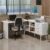 Mesa de Escritório em L 3 Gavetas Branco Lisboa Madesa