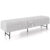 Puff Recamier Decorativo com Pés Industrial 140cm Novara P05 Linho Cinza Claro – Lyam Decor