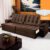 Sofá Retrátil Reclinável 3,00m Ascari Suede Velut Marrom molas Ensacadas – King House