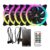 Kit Ventoinha Acegeek Galaxy, 5x120mm, ARGB, AG-GALAXY5X1-BK