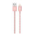 Cabo Lightning, Sincronização e Recarga 12W 2.4A, Nylon Trançado, 1 metro, Rose Gold, L810BRG, ELG