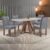 Conjunto Mesa Tampo Smart Plus Vidro Kyra 120cmx90cm 4 Cadeiras Arizona Chocolate/Off White/Suede Cinza
