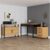 Kit 3 Peças 100% MDF com Escrivaninha, Gaveteiro e Balcão Estilo Industrial