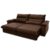 Sofá Retrátil Reclinável Grécia 2,30m Suede Velut Marrom  Molas no Assento – King House